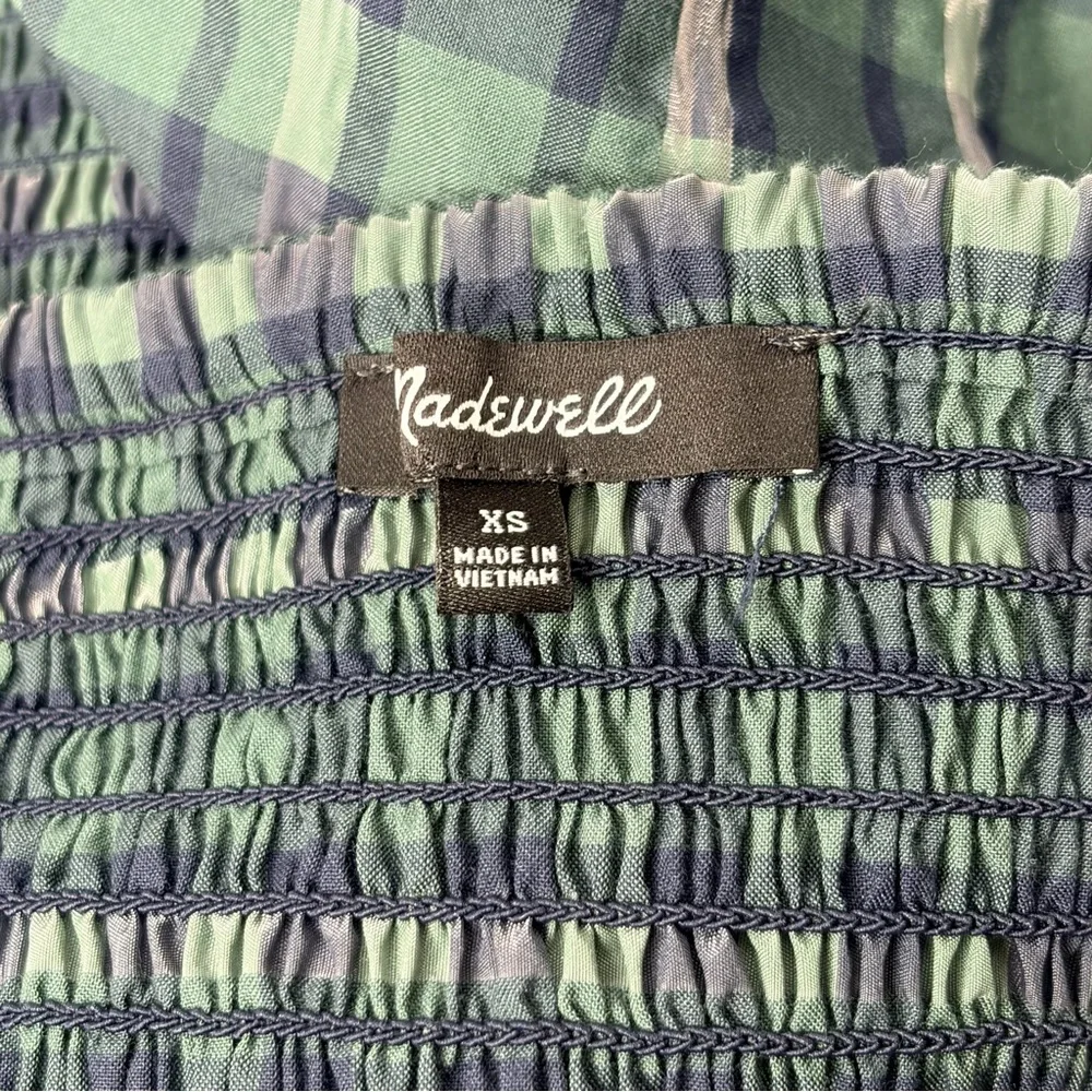 Madewell Plaid Puff Sleeve Hopewell Blouse‎